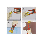 Ear Tag Applicator Plier - Metal Livestock Animal Cattle Punch Tagger Tool - 45-Degree Angle