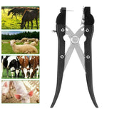 Ear Tag Applicator Plier + Case - Alloy Livestock Animal Cattle Punch Tagger - 45-Degree Angle
