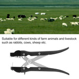 Ear Tag Applicator Plier + Case - Alloy Livestock Animal Cattle Punch Tagger - Rear View