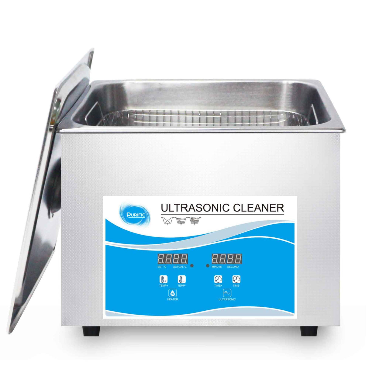 1.3L Advanced Digital Ultrasonic Jewelry Cleaner with Heating & Degas Function