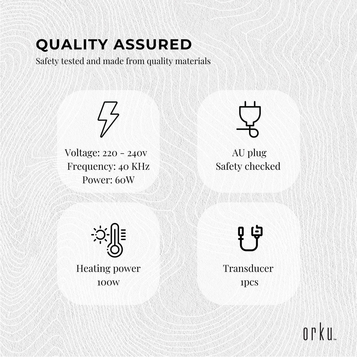 Orku 2L Digital Ultrasonic Cleaner Degas Jewellery Parts Cleaner