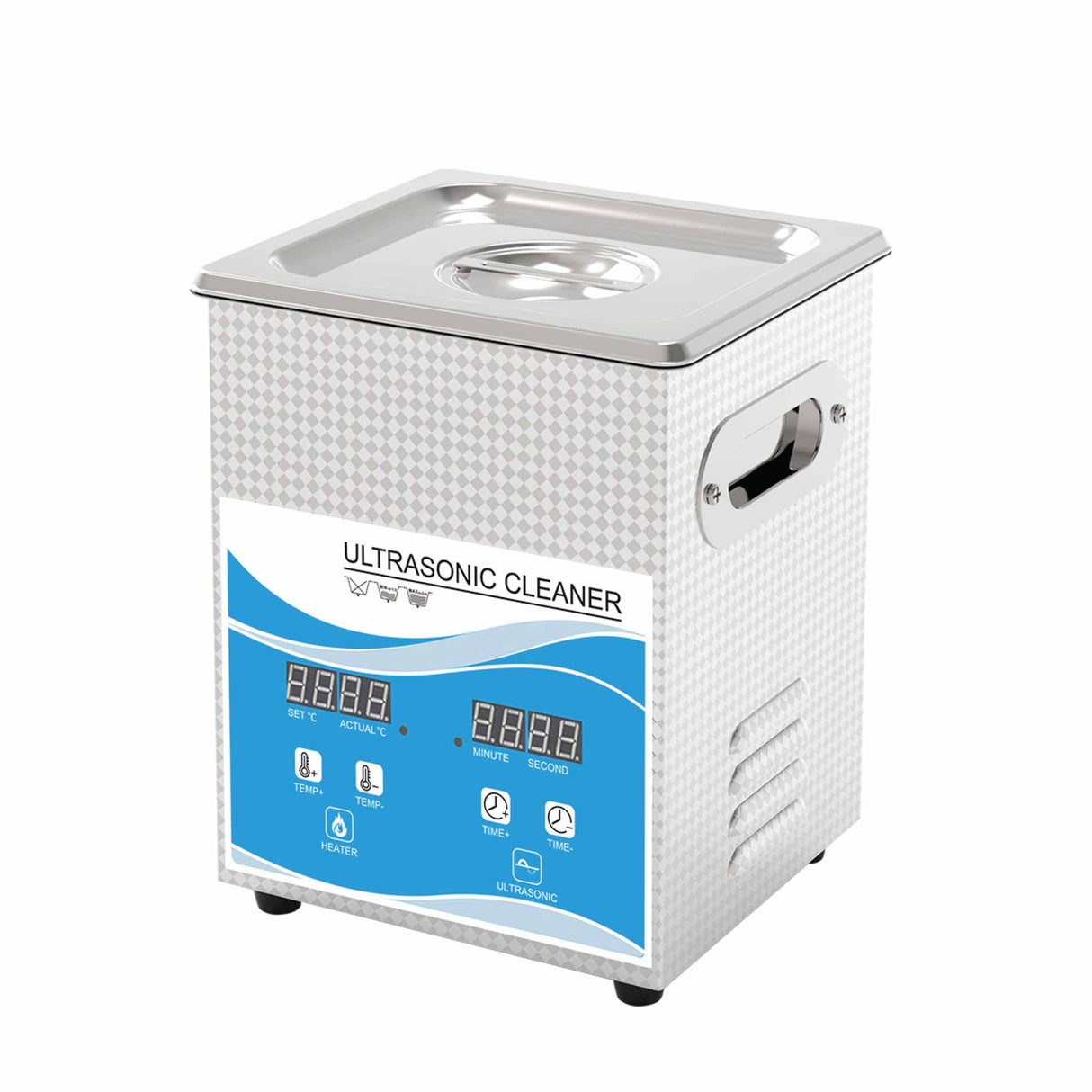 2L Digital Ultrasonic Cleaner for Jewelry and Delicate Items with Heating Function