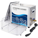 10L Digital Ultrasonic Cleaner for Jewelry and Parts - High Frequency Cleaning Bath - Side View