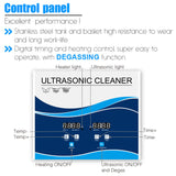 10L Digital Ultrasonic Cleaner for Jewelry and Parts - High Frequency Cleaning Bath - Close-Up Angle