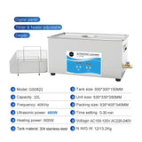 22L Ultrasonic Jewelry Cleaner with Digital Control for Superior Cleaning and Sterilization - Extra Image