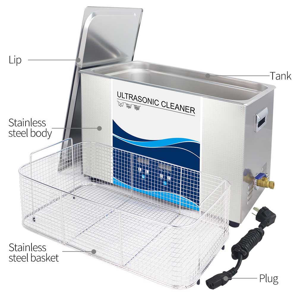 30L Professional Digital Ultrasonic Cleaner for Jewelry and Delicate Items with Heating and Degas Functions