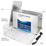 30L Professional Digital Ultrasonic Cleaner for Jewelry and Delicate Items with Heating and Degas Functions - 45-Degree Angle