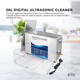 30L Professional Digital Ultrasonic Cleaner for Jewelry and Delicate Items with Heating and Degas Functions