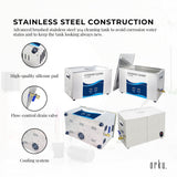 30L Professional Digital Ultrasonic Cleaner for Jewelry and Delicate Items with Heating and Degas Functions - Top-Down View