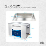 30L Professional Digital Ultrasonic Cleaner for Jewelry and Delicate Items with Heating and Degas Functions