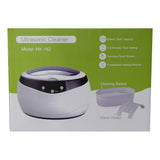 650ml Portable Ultrasonic Jewelry Cleaner with Digital Controls and Heating Function - Rear View