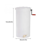 2 Frame Honey Extractor Plastic Two Manual Spinner Crank Honey Bee Beekeeping - Side View