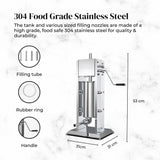 3L Professional Stainless Steel Manual Vertical Sausage Stuffer Machine
