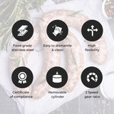 5L Stainless Steel Manual Vertical Sausage Stuffer - Durable Meat Filling Machine - Top-Down View