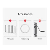 Kitchee 5L Manual Vertical Sausage Filler - Stainless Stuffer Meat Press Machine