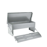 8L Automatic Chook Chicken Feeder Poultry Auto Treadle Aluminium Metal Coop - Front View