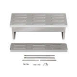 8L Automatic Chook Chicken Feeder Poultry Auto Treadle Aluminium Metal Coop - Side View