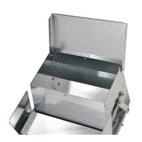 9kg Automatic Chook Chicken Feeder Poultry Auto Treadle Aluminium Metal Feeders - Side View