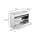 10kg Automatic Chook Chicken Feeder Poultry Auto Treadle Galvanised Metal Coop - 45-Degree Angle