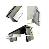 6.5L Automatic Chook Chicken Feeder Poultry Auto Treadle Galvanised Metal Coop - Side View