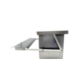 6.5L Automatic Chook Chicken Feeder Poultry Auto Treadle Galvanised Metal Coop - Top-Down View