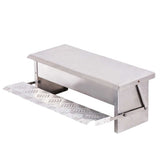 6.5L Automatic Chook Chicken Feeder Poultry Auto Treadle Aluminium Metal Coop - Front View