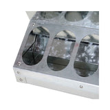 10kg Automatic Chook Chicken Feeder Poultry Auto Trough Galvanised Metal Feeders - Side View
