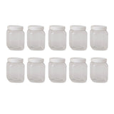 10x 250g Plastic Honey Jars + Lids - Square Clear Food Grade Packaging Containers