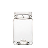 10x 500g Plastic Honey Jars + Lids - Square Clear Food Grade Packaging Containers - Top-Down View