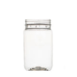 10x 500g Plastic Honey Jars + Lids - Round Clear Food Grade Packaging Containers - Top-Down View