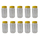 10x 1Kg Plastic Honey Jars + Lids - Round Clear Food Grade Packaging Containers