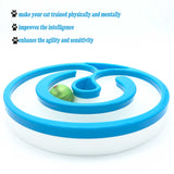 Interactive Cat Track Circle with LED  Sound Light Rolling Ball - Chase Play Toy - Top-Down View