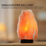 12V 12W 2-3 Kgs Himalayan Pink Salt Lamp Natural Rock Crystal Light Bulb On/Off - Front View