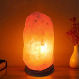 12V 12W 2-3 Kgs Himalayan Pink Salt Lamp Natural Rock Crystal Light Bulb On/Off - 45-Degree Angle