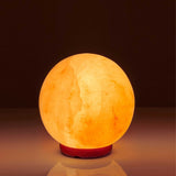 12V 12W 6.5 Ball Himalayan Pink Salt Lamp Carved Rock Crystal Light Bulb On/Off