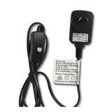 12V 12W Egg Himalayan Pink Salt Lamp Carved Rock Crystal Light Bulb On/Off Switch - Side View