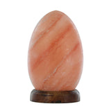12V 12W Egg Himalayan Pink Salt Lamp Carved Rock Crystal Light Bulb On/Off Switch - 45-Degree Angle