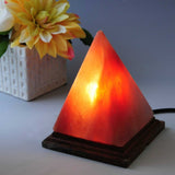 12V 12W Pyramid Himalayan Pink Salt Lamp Carved Rock Crystal Light Bulb On/Off - Top-Down View