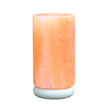 12V 12W Cylinder Himalayan Pink Salt Lamp Carved Rock Crystal Light Bulb On/Off
