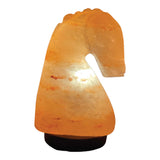 12V 12W Horse Himalayan Pink Salt Lamp Carved Knight Rock Crystal Light Bulb On/Off - Side View