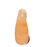 12V 12W Horse Himalayan Pink Salt Lamp Carved Knight Rock Crystal Light Bulb On/Off - Close-Up Angle