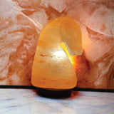 12V 12W Horse Himalayan Pink Salt Lamp Carved Knight Rock Crystal Light Bulb On/Off - Side View