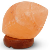12V 12W Rugby Himalayan Pink Salt Lamp Carved Footy Rock Crystal Light Bulb On/Off - Side View