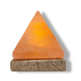 Orku USB Himalayan Pink Salt Lamp - Pyramid Crystal Rock Desk Night Light - Front View