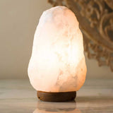 12V 12W 1-2Kg Himalayan White Salt Lamp Crystal Rock Natural Shape Unique Lamps - Front View