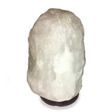 12V 12W 3-5Kg Himalayan White Salt Lamp Crystal Rock Natural Shape Unique Lamps - Front View