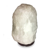 12V 12W 3-5Kg Himalayan White Salt Lamp Crystal Rock Natural Shape Unique Lamps - Top-Down View