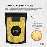 Orku 400g Organic Beeswax Pellets Yellow - Cosmetic Grade Pure Bees Wax Pastille
