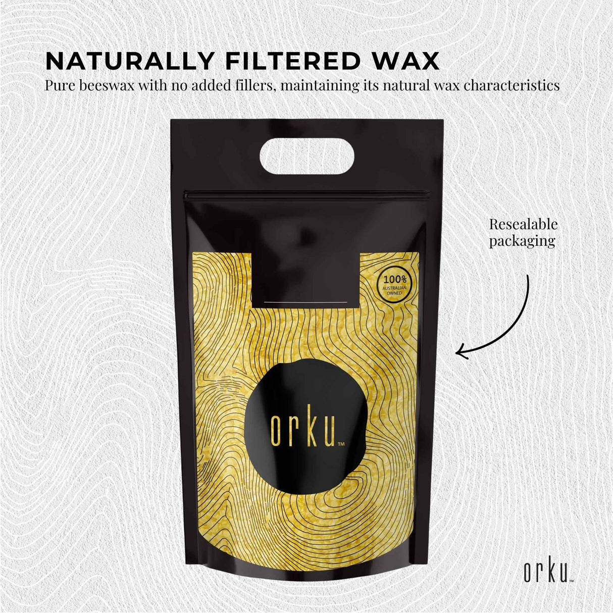 Orku 10Kg Organic Beeswax Pellets Yellow - Cosmetic Grade Bees Wax Pastilles Bulk