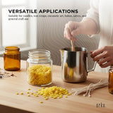 Orku 10Kg Organic Beeswax Pellets Yellow - Cosmetic Grade Bees Wax Pastilles Bulk - 45-Degree Angle